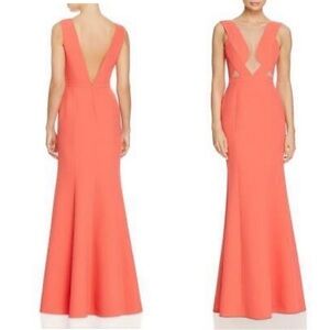 BCBGMAXAZRIA Sleeveless Maxi Dress Evening Gown Ambrosia Coral 8